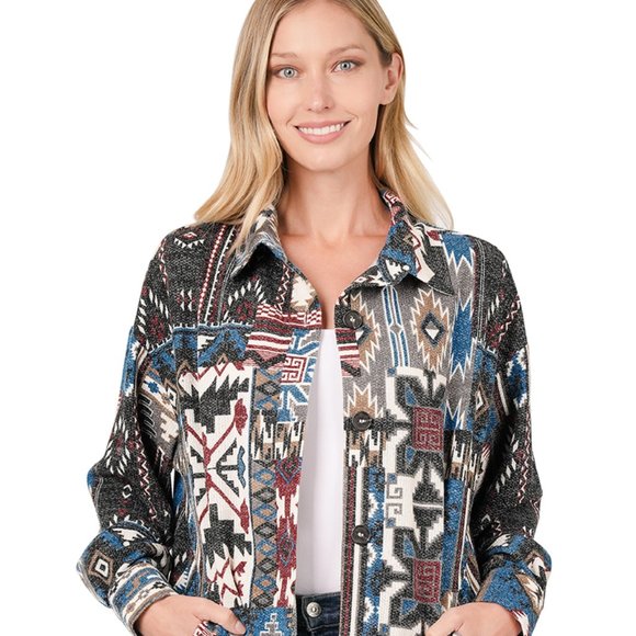 Aztec Oversized Shacket - Picture 4 of 6